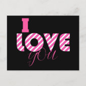 Ik hou van je stijlvolle Trendy Chic Girly Font Sc Briefkaart (Voorkant)