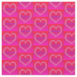 Ik hou van je stof roze achtergrond