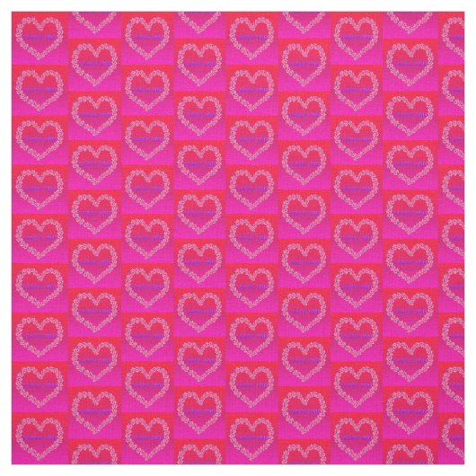 Ik hou van je stof roze achtergrond (Swatch)