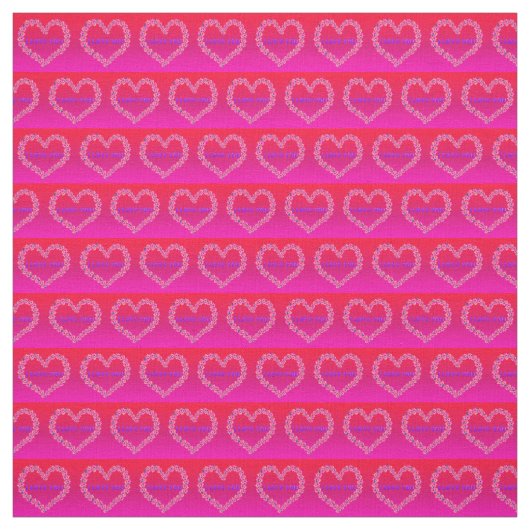 Ik hou van je stof roze achtergrond (Swatch)