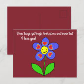 Ik hou van je stomme glimlachende ventilatorafdruk briefkaart (Voorkant / Achterkant)