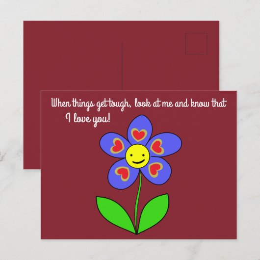 Ik hou van je stomme glimlachende ventilatorafdruk briefkaart (Voorkant / Achterkant)