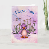 Ik hou van je stomme vogeldagen gepersonaliseerd kaart (Voorkant)