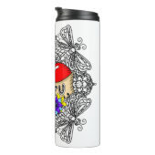 Ik hou van je | Straatkunst Urban Heart Dragonflie Thermosbeker (Geroteerd rechts)