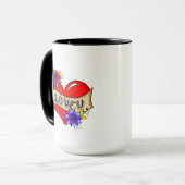 Ik hou van je | Straatkunst Urban Heart — Geperson Mok (Voorkant links)