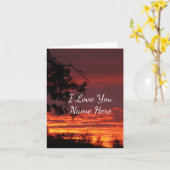  Ik hou van je Sunset Note Kaart (Gele Bloem)