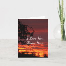  Ik hou van je Sunset Note Kaart