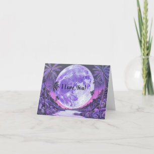 Ik hou van je-Super Moon-Valentijnsdag- Feestdagen Kaart