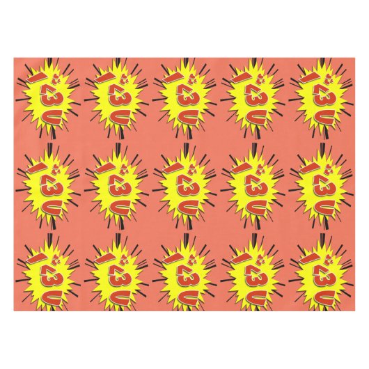 Ik hou van je tafelkleed (Voorkant (Horizontaal))