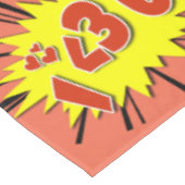 Ik hou van je tafelkleed (Gekanteld)