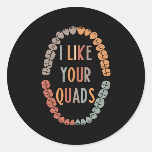 Ik hou van je tandheelkundige tandheelkundige tand ronde sticker (Voorkant)