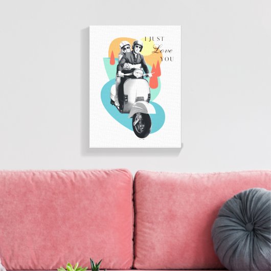 "Ik hou van je" Tanya & Greg - De Witte Lotus Canvas Afdruk (Insitu (Woonkamer))