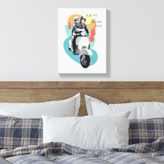 "Ik hou van je" Tanya & Greg - De Witte Lotus Canvas Afdruk (Insitu (Slaapkamer))