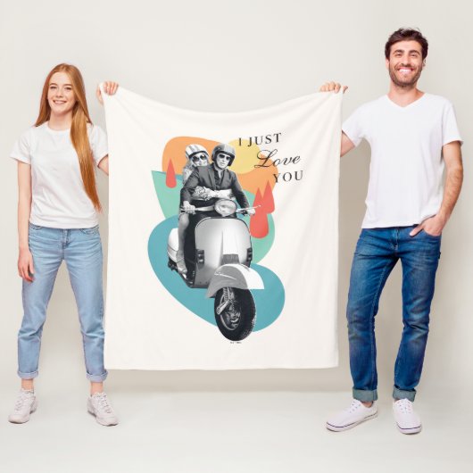 "Ik hou van je" Tanya & Greg - De Witte Lotus Fleece Deken (In situ)