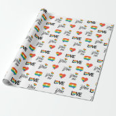 Ik hou van je te Gay Pride Cadeaupapier (Uitgerold)