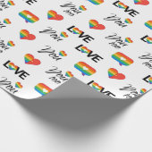 Ik hou van je te Gay Pride Cadeaupapier (Hoek)
