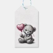 "Ik hou van je" Teddy Bear Gift Label Cadeaulabel (Voorkant)