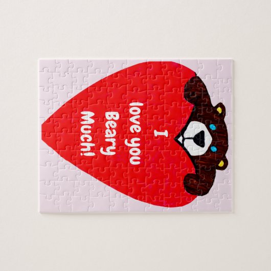 "Ik hou van je", TEDDY BEAR puzzel Legpuzzel (Horizontaal)