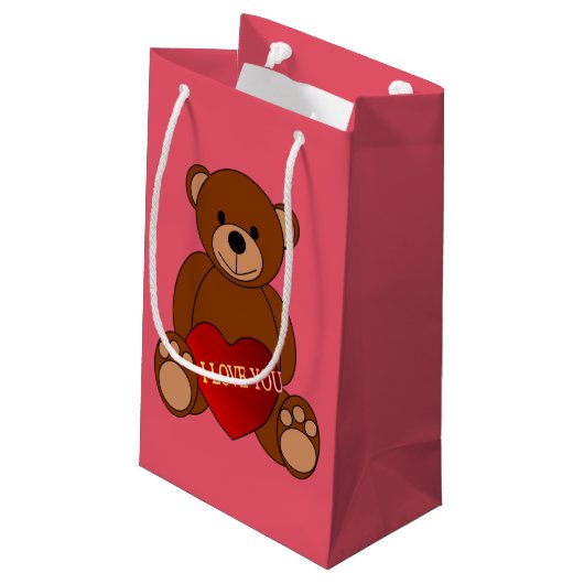 Ik hou van je Teddy Klein Cadeauzakje (Achterkant Gekanteld)