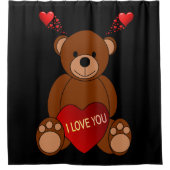 Ik hou van je teddybeer kinderen douchegordijn (Voorkant)