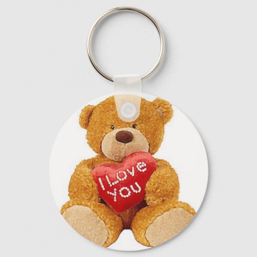 Ik hou van je teddybeer sleutelhanger (Voorkant)