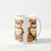 Ik hou van je teddybeer witte koffie Mok (Voorkant rechts)