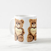Ik hou van je teddybeer witte koffie Mok (Voorkant links)