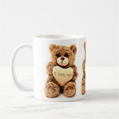 Ik hou van je teddybeer witte koffie Mok (Links)