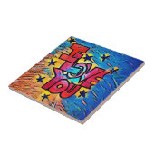 Ik hou van je tegel tegeltje (Zijkant)