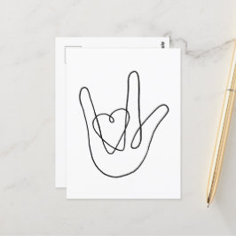 Ik hou van je Teken Briefkaart