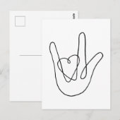 Ik hou van je Teken Briefkaart (Voorkant / Achterkant)