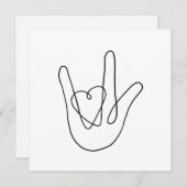 Ik hou van je Teken briefkaart (Voorkant / Achterkant)