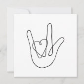 Ik hou van je Teken briefkaart (Voorkant)