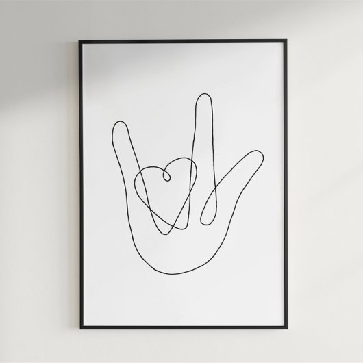 Ik hou van je Teken Poster