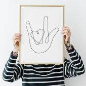 Ik hou van je Teken Poster