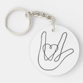 Ik hou van je Teken Sleutelhanger (Voorkant)