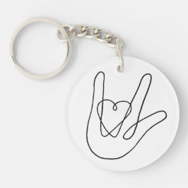 Ik hou van je Teken Sleutelhanger