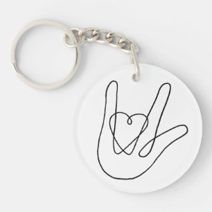 Ik hou van je Teken Sleutelhanger