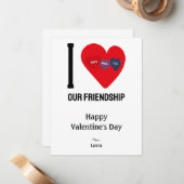 Ik hou van " Je Tekst " Liefde, Knuffel & Kus Notitiekaartje (Voorkant / Achterkant in situ)