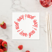 "Ik hou van je" Tekst servetten (Insitu)