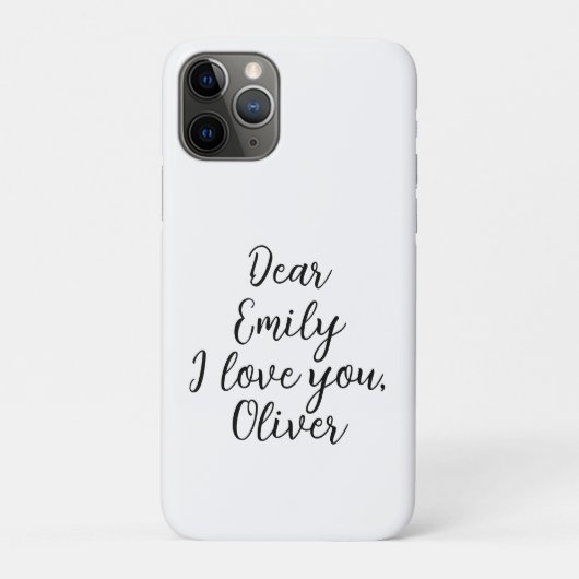 Ik hou van je tekst Sjabloon Case-Mate iPhone Case (Achterkant)