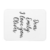 Ik hou van je tekst Sjabloon Magneet (Horizontaal)