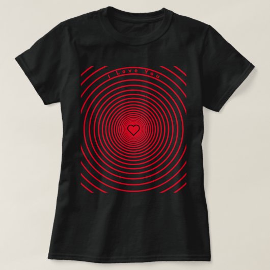 Ik hou van je tekst T-shirt cadeau met hart (Design voorkant)