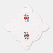 Ik hou van je tekstvak met Romantisch paar Bedankdoosjes (Uitgevouwen)