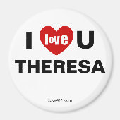 Ik hou van je Theresa Magneet (Voorkant)