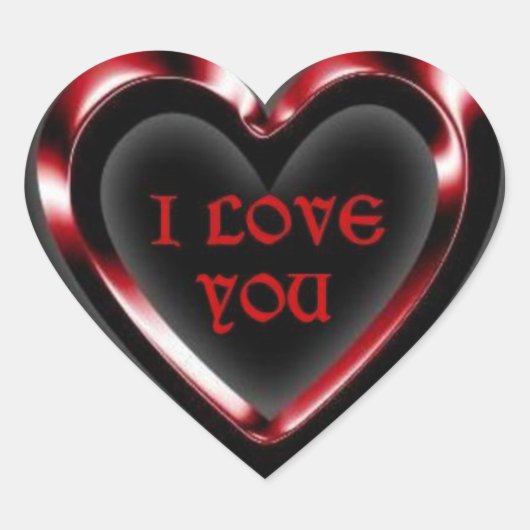 Ik hou van je ticker hart sticker (Voorkant)