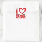 Ik hou van je ticker vierkante sticker (Tas)