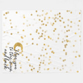 Ik hou van je tot de maan Confetti Fleece Deken (Voorkant (Horizontaal))