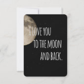 Ik hou van je tot de Maan en terug Bewaar de datum Kaart (Voorkant)