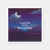 Ik hou van je tot de maan en terug, servet (Voorkant)